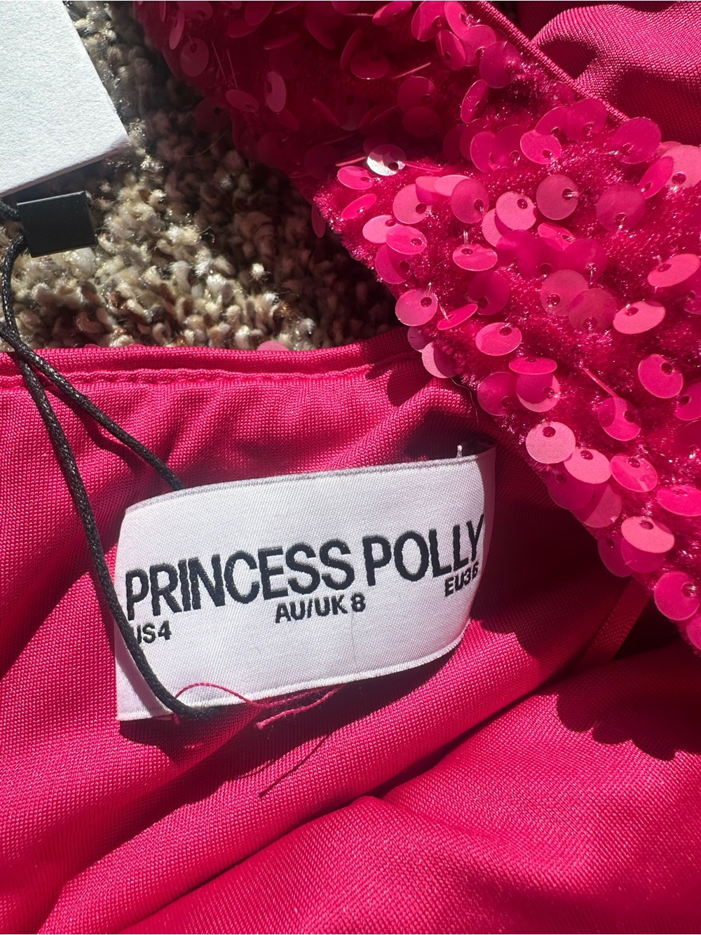 Princess Polly Centerfold Sequin Mini Dress in Pink - Picture 5 of 5